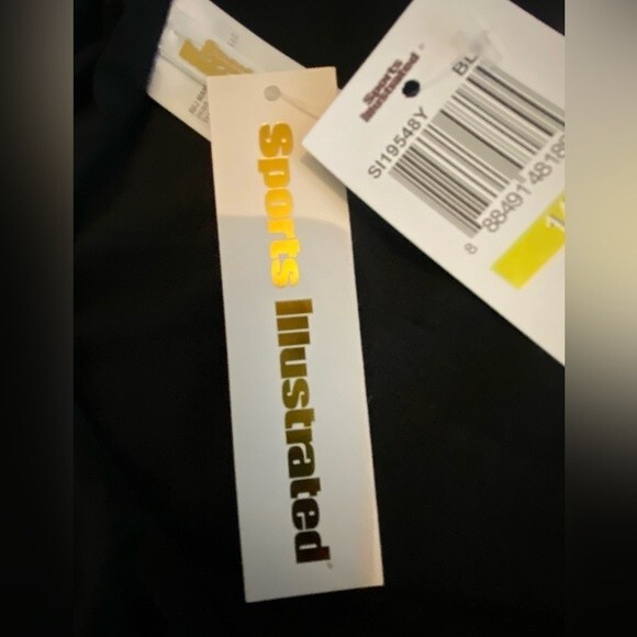 Authentic Sports Illustrated cover black one piece logo swimsuit NWT 14 Rare - Picture 3 of 10